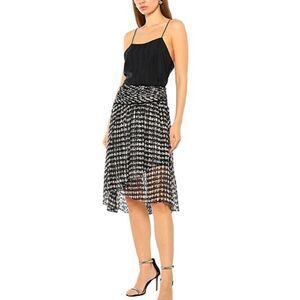 PINKO Gaudenzio Polka Dot Midi Skirt Black/White Size 6 US